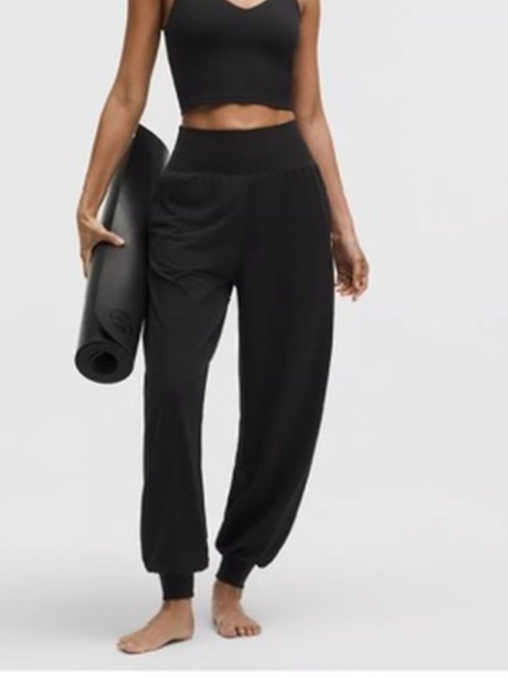 Lululemon Rulu Drapey Oversized High-Rise Yoga Jogger- Black XS